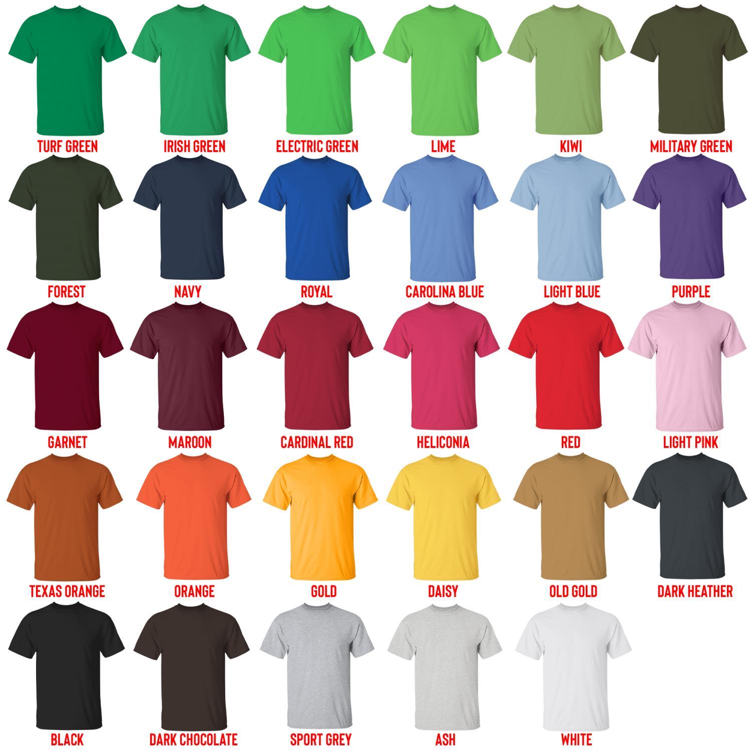 t shirt color chart - Hilda Merch