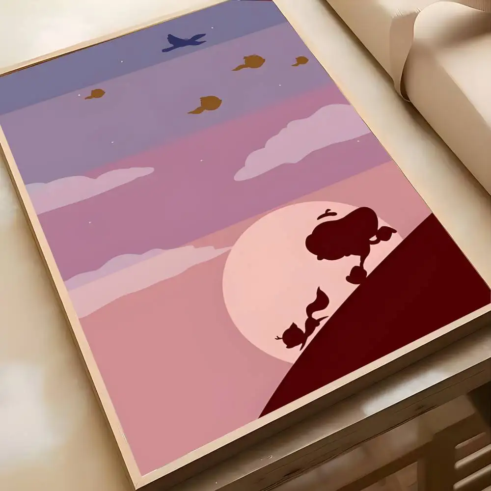 Pink Sky Cartoon Hilda Wall Art