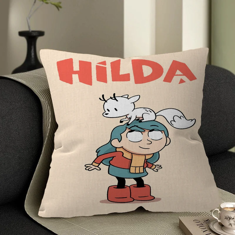 With Pet Hilda Cover Throw Pillow