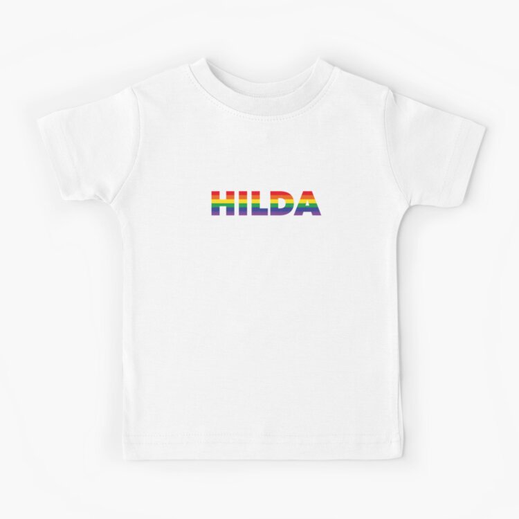 Hilda Name Rainbow Flag Lgbt Pride Design Kids T-shirt