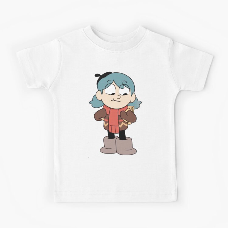 Hilda Is Smilying Withfunny Cute Blue Poached Kids T-shirt - Image 4