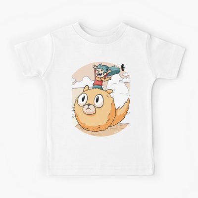 Hilda Netflix Flying On Cute Dog Kids T-shirt