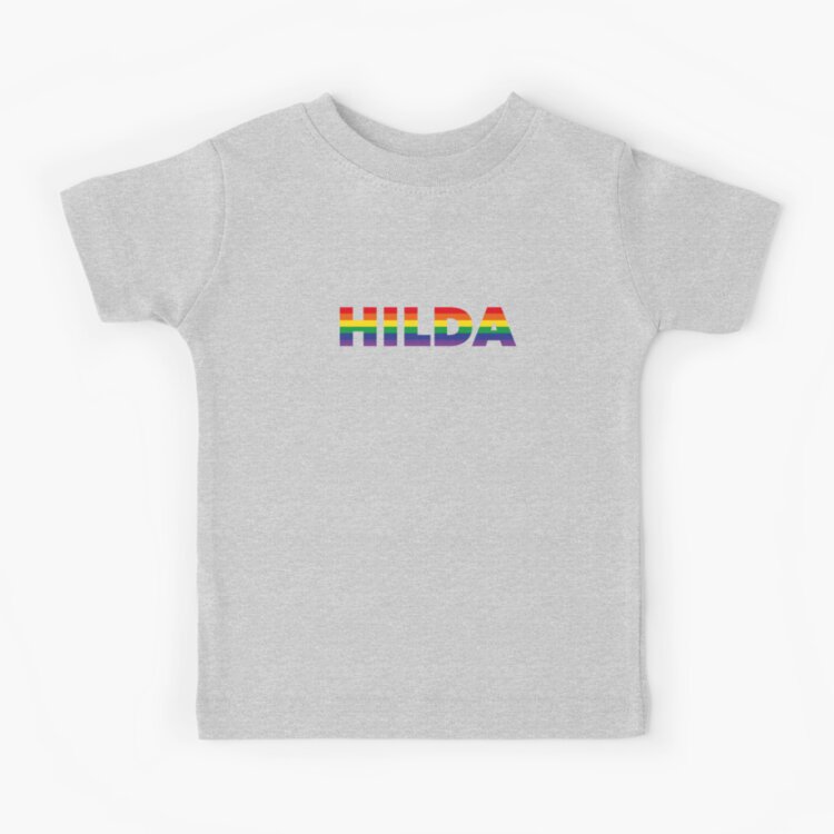 Hilda Name Rainbow Flag Lgbt Pride Design Kids T-shirt - Image 4