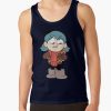 Hilda Is Smilying Withfunny Cute Blue Poached Tank Top