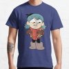 Hilda Is Smilying Withfunny Cute Blue Poached T-shirt