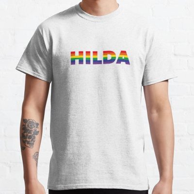Hilda Name Rainbow Flag Lgbt Pride Design T-shirt