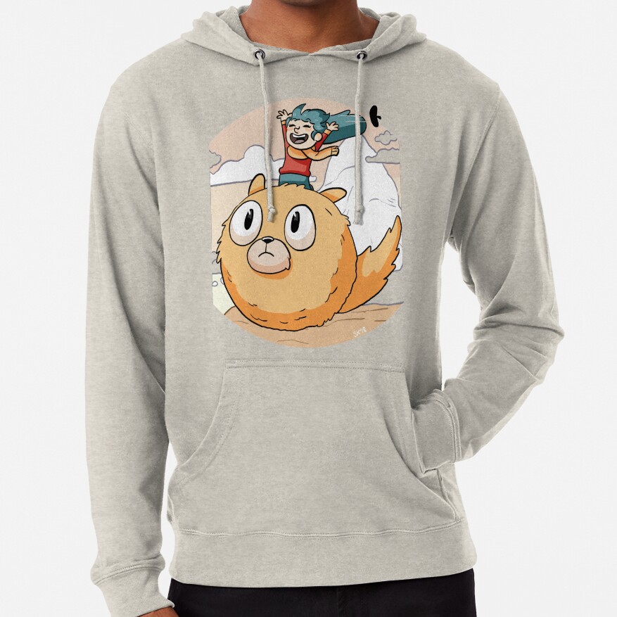 Hilda Netflix Flying On Cute Dog Hoodie - Image 3