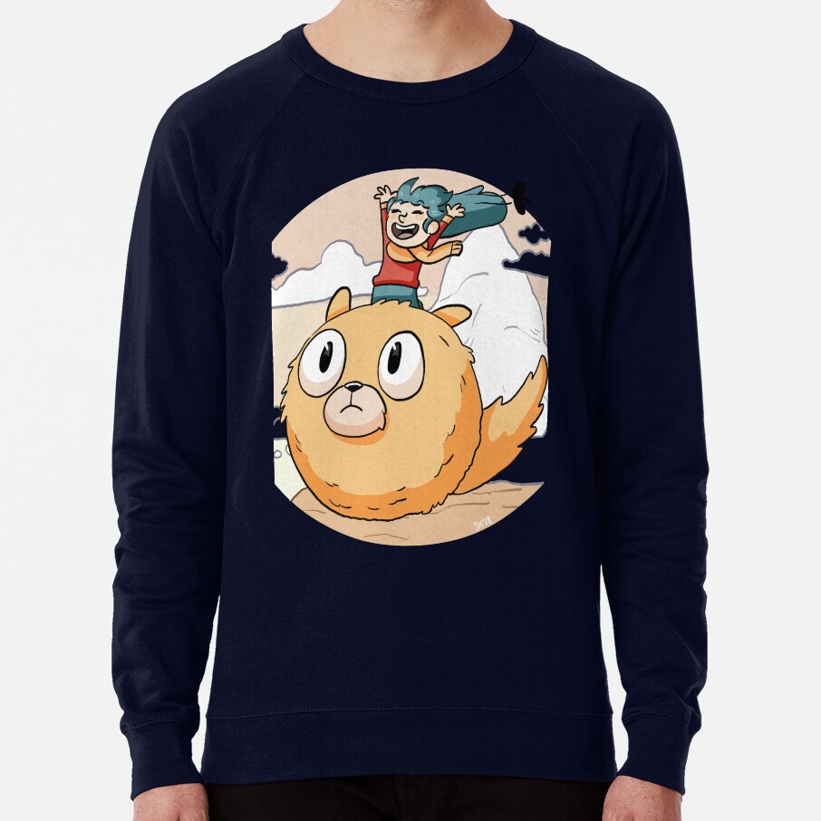 Hilda Netflix Flying On Cute Dog Sweatshirt - Image 5