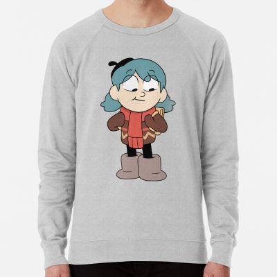 Hilda Is Smilying Withfunny Cute Blue Poached Sweatshirt