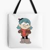 Hilda Is Smilying Withfunny Cute Blue Poached Tote Bag
