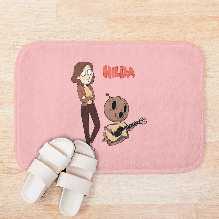 Hilda Of Hilda Netflix Cute Girl Hilda Wood Man Mom Happy Days Gifts Birthday Bath Mat - Image 3
