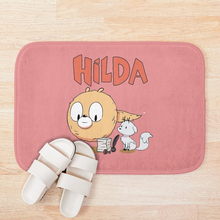 Cute Hilda Netflix 007 Hilda Mayor And Cat Birthday Gift Cute Best Salling Bath Mat - Image 3