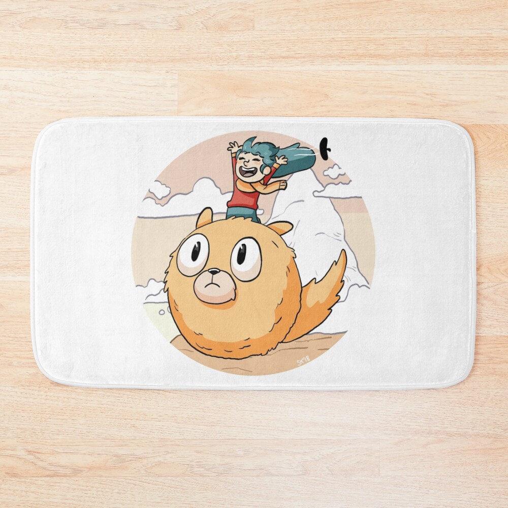 Hilda Netflix Flying On Cute Dog Bath Mat
