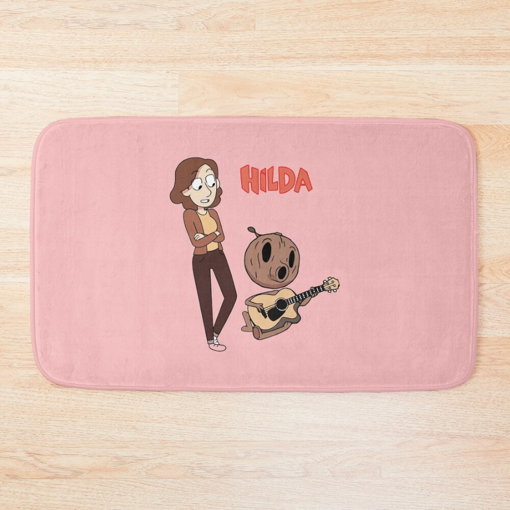 Hilda Of Hilda Netflix Cute Girl Hilda Wood Man Mom Happy Days Gifts Birthday Bath Mat