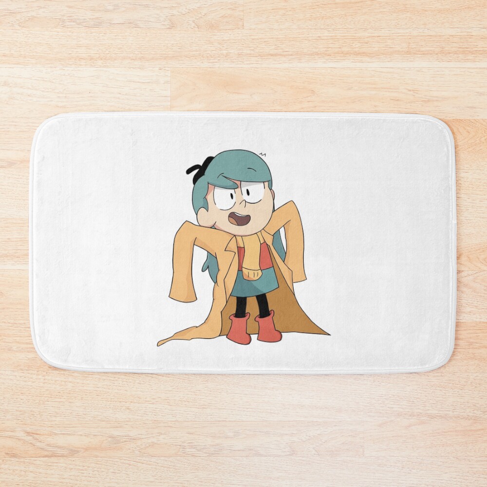 Hilda Funny Dresses In Cute Yellow Big Coat Bath Mat