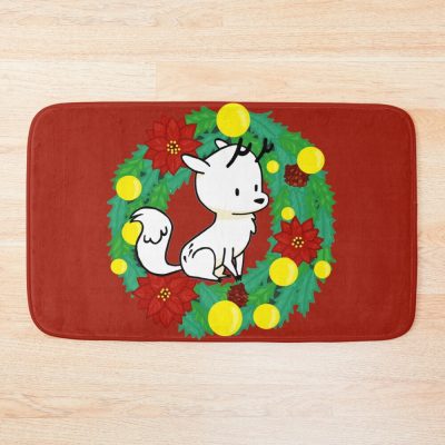 Twig Christmas Wreath Bath Mat