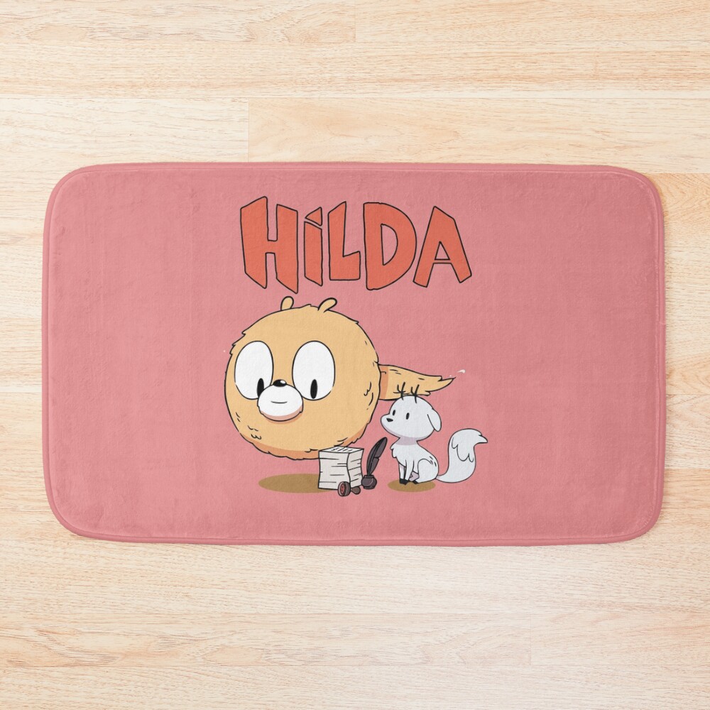 Cute Hilda Netflix 007 Hilda Mayor And Cat Birthday Gift Cute Best Salling Bath Mat