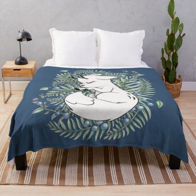 Deer Fox Throw Blanket