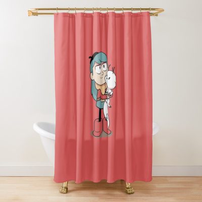 Go Hilda Netflix 002 Hilda And Twig Cartoon Kids Show Shower Curtain