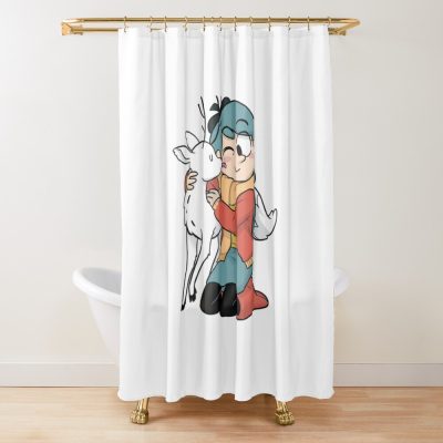 Hilda Funny And The Cute Twig The Deerfox Shower Curtain