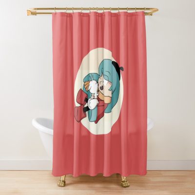 Go Hilda Netflix 004 Hilda And Twig Cartoon Kids Show Cute Shower Curtain