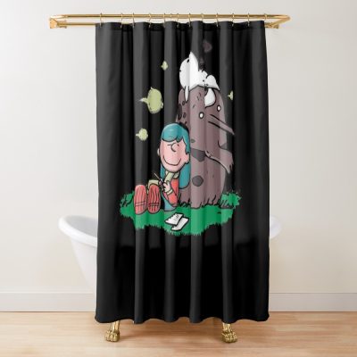 The Hilda Brown Shower Curtain