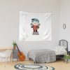 Hilda Is Smilying Withfunny Cute Blue Poached Tapestry