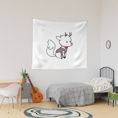 Hildas Funny Twig Cute Deerfox In Tuxedo Tapestry