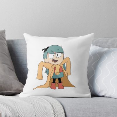 Hilda Funny Dresses In Cute Yellow Big Coat Throw Pillow